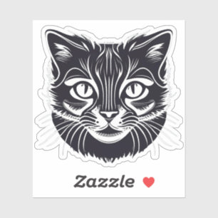 Schwarze Katze Aufkleber