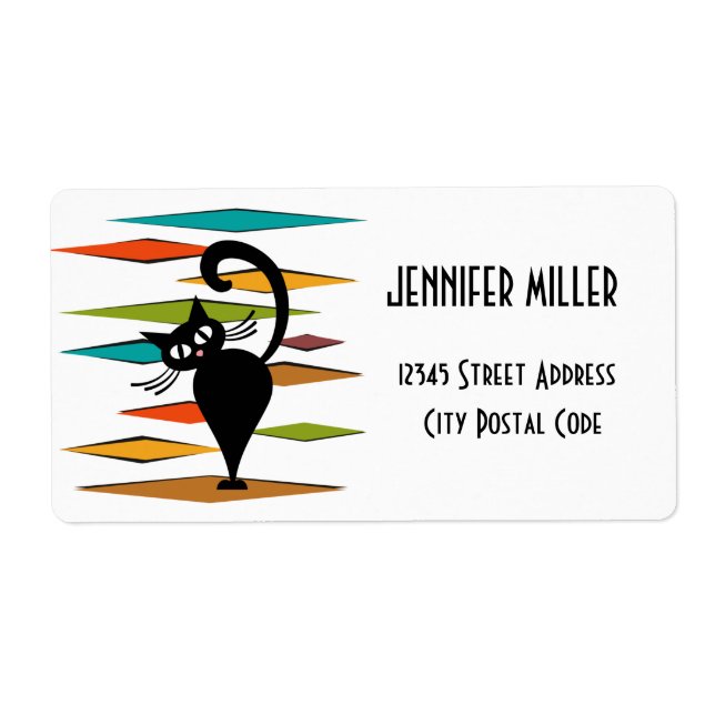 Schwarze Katze aus der Mitte des Jahrhunderts (Vorne)