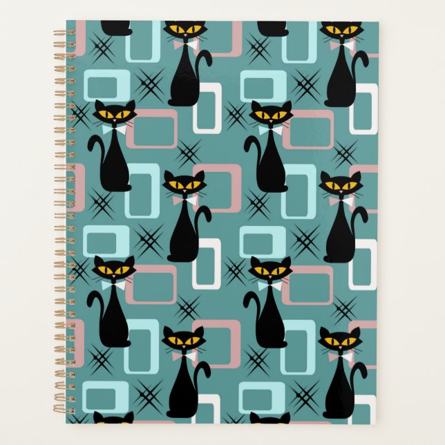Schwarze Katze aus der Mitte des Jahrhunderts Planer (Vorderseite)