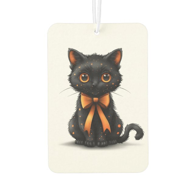 Schwarze Katze Autolufterfrischer (Rückseite)