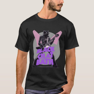 SCHWARZE KATZE BAD - Rock-Katze und Metal-Humor T-Shirt