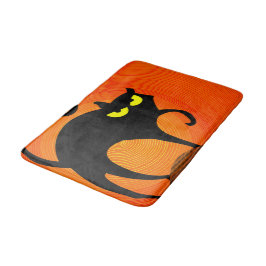 Schwarze Katze Badematte