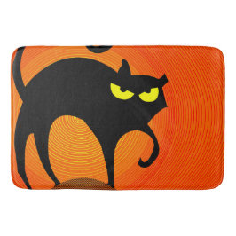 Schwarze Katze Badematte