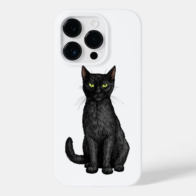 Schwarze Katze Case-Mate iPhone 14 Pro Hülle (Rückseite)