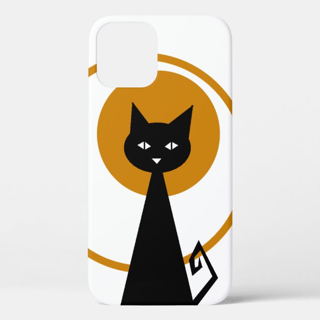 Schwarze Katze Case-Mate iPhone Hülle (Rückseite)
