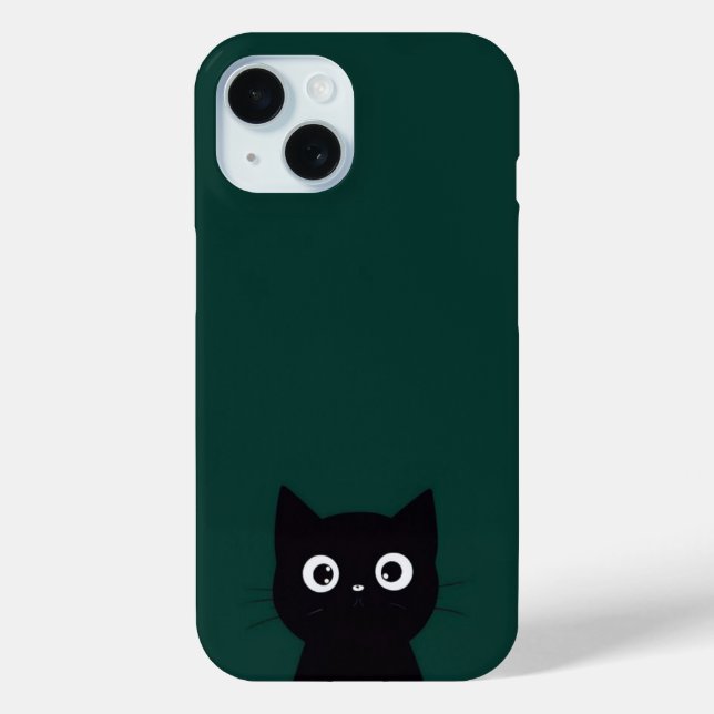 Schwarze Katze Case-Mate iPhone Hülle (Rückseite)