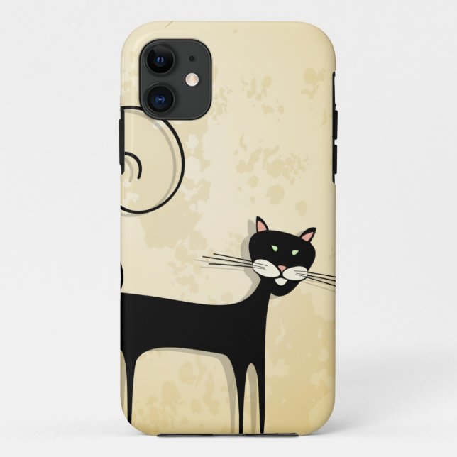 Schwarze Katze Case-Mate iPhone Hülle (Rückseite)