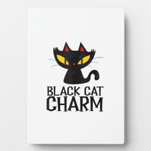 Schwarze Katze Charm Halloween Design Tank Top Fotoplatte