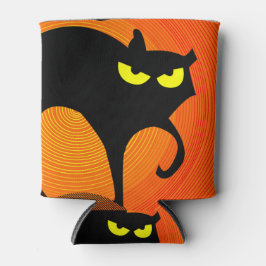 Schwarze Katze Dosenkühler