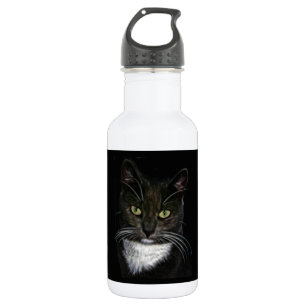 Schwarze Katze Edelstahlflasche