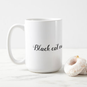 Schwarze Katze Energie Kaffeetasse