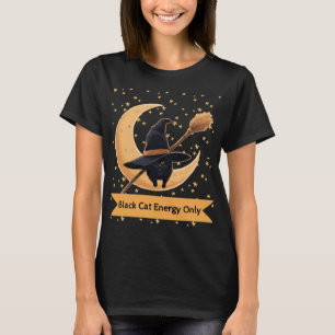 Schwarze Katze Energie Nur Hexenhaftes Katzen-Desi T-Shirt