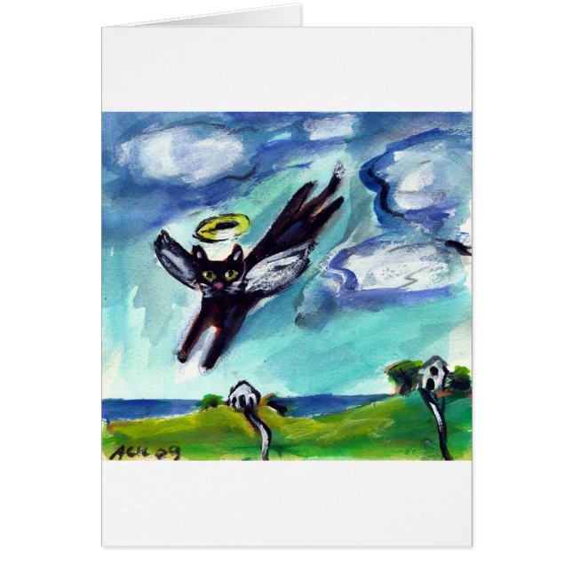 Schwarze Katze Engel (Vorne)