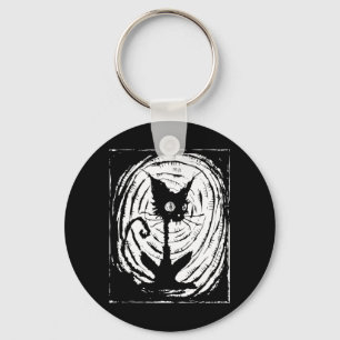 Schwarze Katze Faules Halloween-Kostüm Y Y Perform Schlüsselanhänger