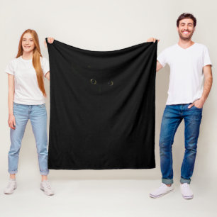 Schwarze Katze Fleecedecke