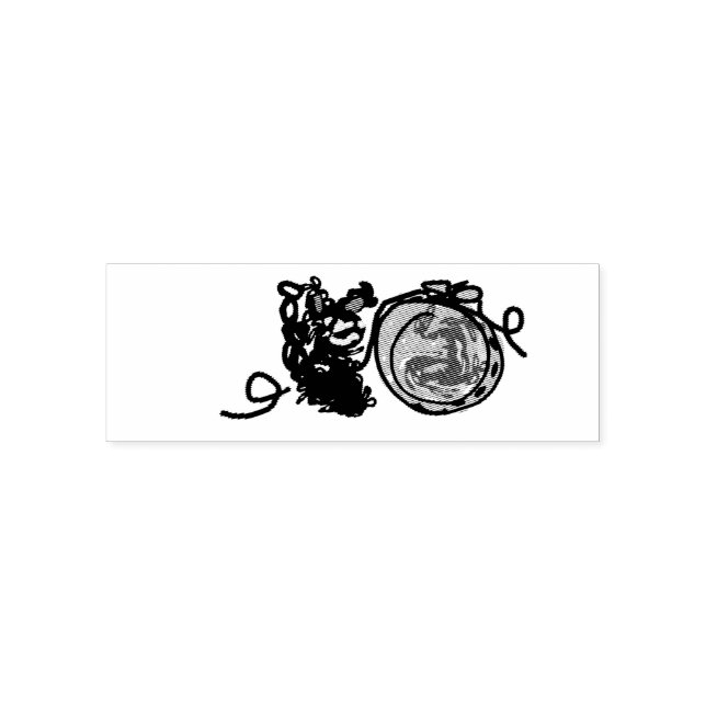 Schwarze Katze Freude Herbst  Permastempel (Design)