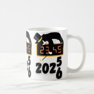 Schwarze Katze frohes neues Jahr Kaffeetasse