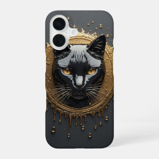 Schwarze Katze Geheimnisvolles Design 🐈⬛ iPhone 16 Hülle