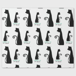 Schwarze Katze Geschenkpapier