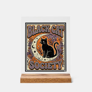 Schwarze Katze Gesellschaft Katze Schwarze Katze V Acrylschild