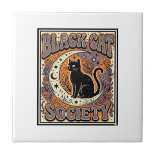 Schwarze Katze Gesellschaft Katze Schwarze Katze V Fliese