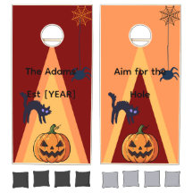 Schwarze Katze & Gruseliger Kürbis Halloween