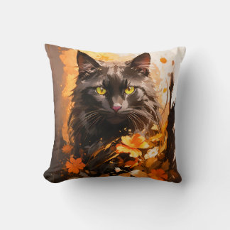 Schwarze Katze Halloween Feiertag Kissen