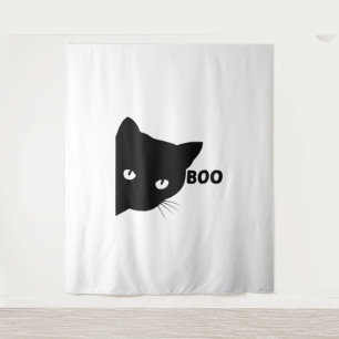 Schwarze Katze, Halloween-Geschenkkatzen Wandteppich