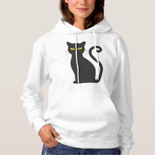 Schwarze Katze Halloween Hoodie