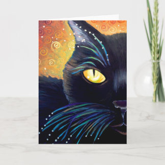 schwarze Katze, Halloween, Karte, mein Kahlyopee Karte