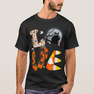 Schwarze Katze halloween Kostümmesser niedlicher K T-Shirt
