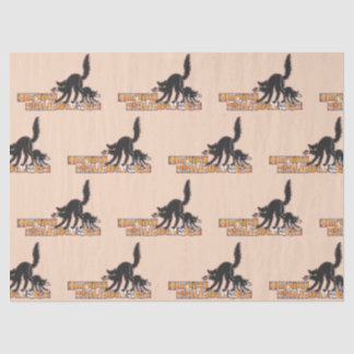 Schwarze Katze Halloween Seidenpapier