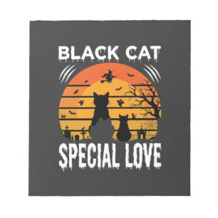 Schwarze Katze Halloween Spezielle Liebe Gothic De Notizblock