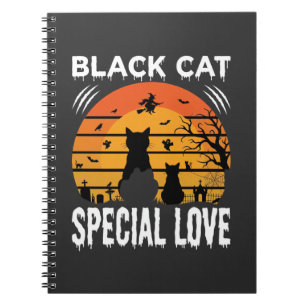 Schwarze Katze Halloween Spezielle Liebe Gothic De Notizblock
