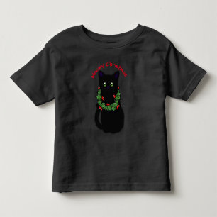 Schwarze Katze   Heilige Weihnachten   Holgarland Kleinkind T-shirt