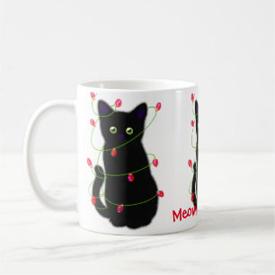 Schwarze Katze   Heilige Weihnachten   Tinkeln Kaffeetasse