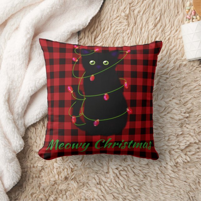 Schwarze Katze | Heilige Weihnachten | Tinkstar-Li Kissen (Decke)