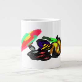 Schwarze Katze Herbstglühen Jumbo-Tasse
