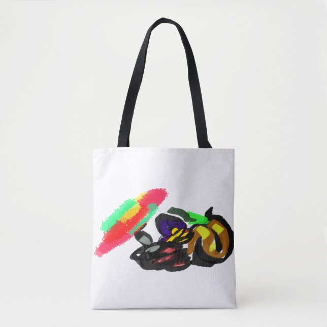 Schwarze Katze Herbstglühen  Tasche (Vorderseite)
