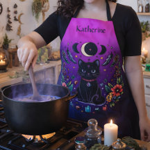 Schwarze Katze Himmelsmystik Violett Rosa