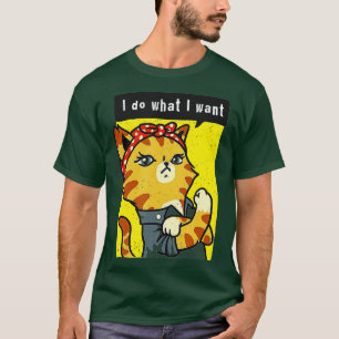 Schwarze Katze Ich tue, was ich mit meiner Katze g T-Shirt