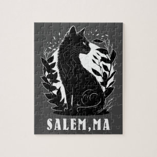 Schwarze Katze-Illustration Salem