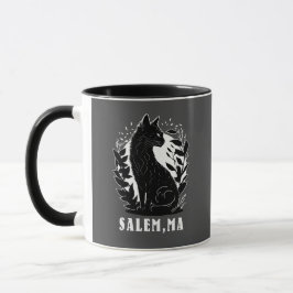 Schwarze Katze-Illustration | Salem Tasse