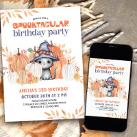 Schwarze Katze in Hexenhut Spooktacular-Kindergebu