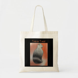 Schwarze Katze - individualisierbare Halloween-Tot Tragetasche