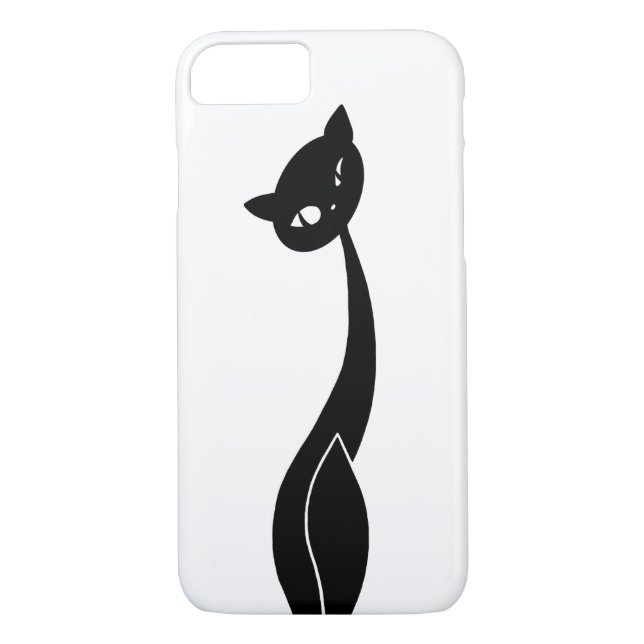 Schwarze Katze iPhone 7 Fall Case-Mate iPhone Hülle (Rückseite)