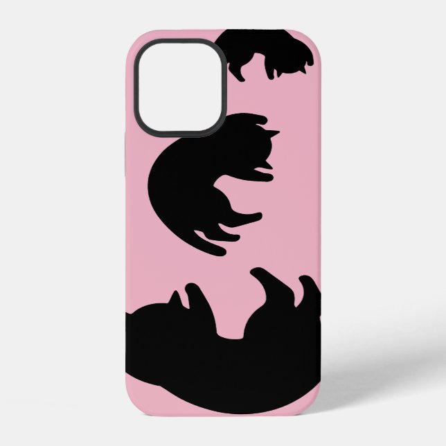 Schwarze Katze iPhone Hülle (Rückseite)