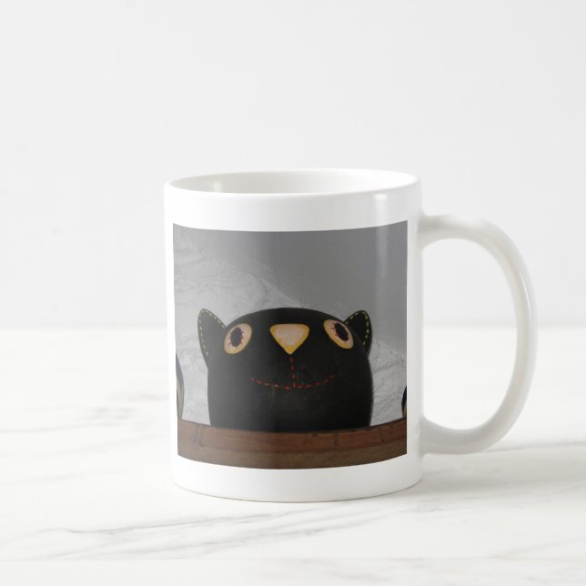 Schwarze Katze Kaffeetasse (Rechts)