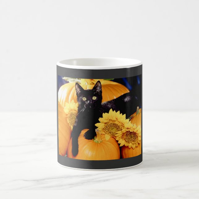 Schwarze Katze Kaffeetasse (Mittel)