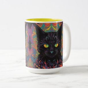 schwarze Katze - Kaffeetasse
